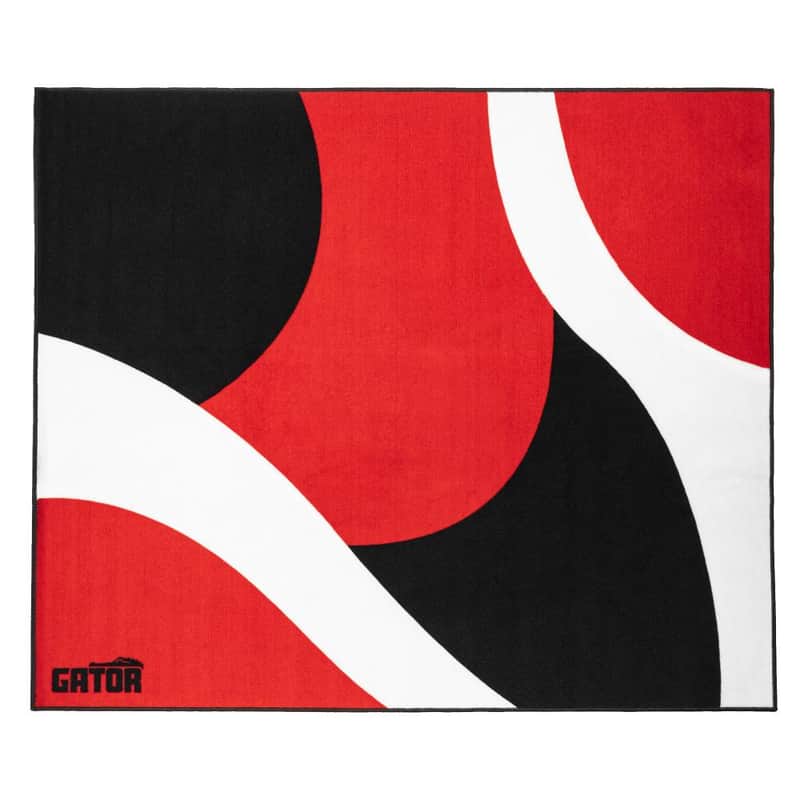 Gator Drum Rug 78x66 Black/Red/White image 1