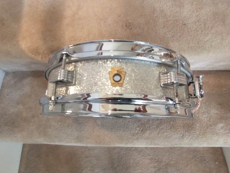 Ludwig Vintage 1962 Jazz Combo 3 X 13 Snare Drum, Silver Sparkle, COB Hoops - Mint! image 1