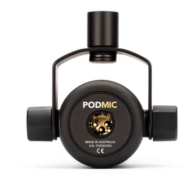Rode PodMic Dynamic Podcast Microphone (Pair) with Rode PSA1 Boom Arms, TH-02 Podcast Headphones, XLR Cables and StreamEye Polishing Cloth image 5