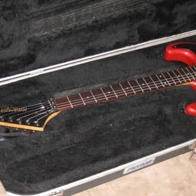 USA Kramer Pacer Deluxe 1985 Candy Apple Red schaller pups floyd rose with freedom hard case image 18