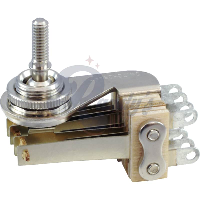 Switchcraft SC3TSDPDT 3-Way Toggle Switch (DPDT) - Fits Gibson® w/ 3 Pickups-Nickel image 1