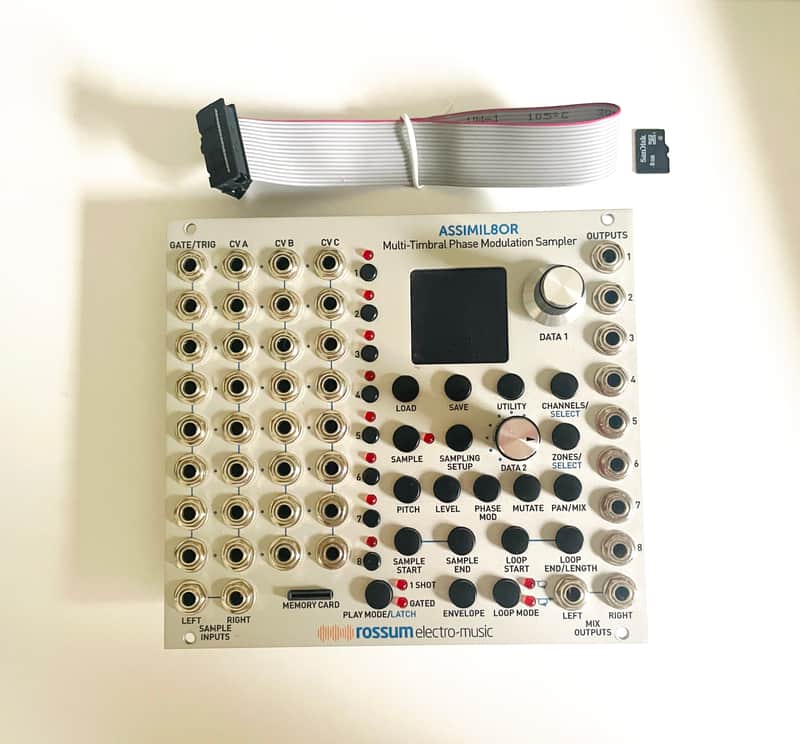 Rossum Electro-Music Assimil8or Multi-Timbral Phase Modulation Sampler Eurorack Module 2016 - 2021 - Silver image 1