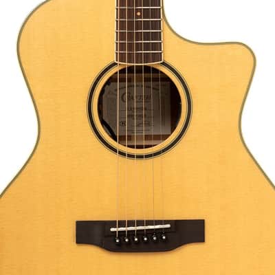Crafter ES-MAHO GCE NAT ES Series Auditorium Cutaway Solid Sitka Spruce Top Mahogany Neck 6-String Acoustic-Electric Guitar w/Gig Bag image 3
