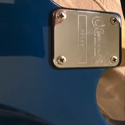 Charvel  (Jackson) CX 692  1992  MIJ - Blue - Dimarzio DP159 FBK Evolution bridge image 9