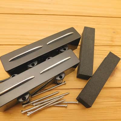 G.M. Split Coil Jazz Bass Rail pickups Alnico 5 image 2