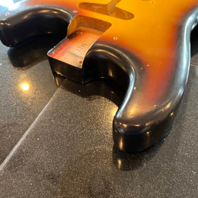 MJT Vintage Aged Nitro Guitar Body VTS 3 Tone Burst Body Only No  Parts Incuded image 14