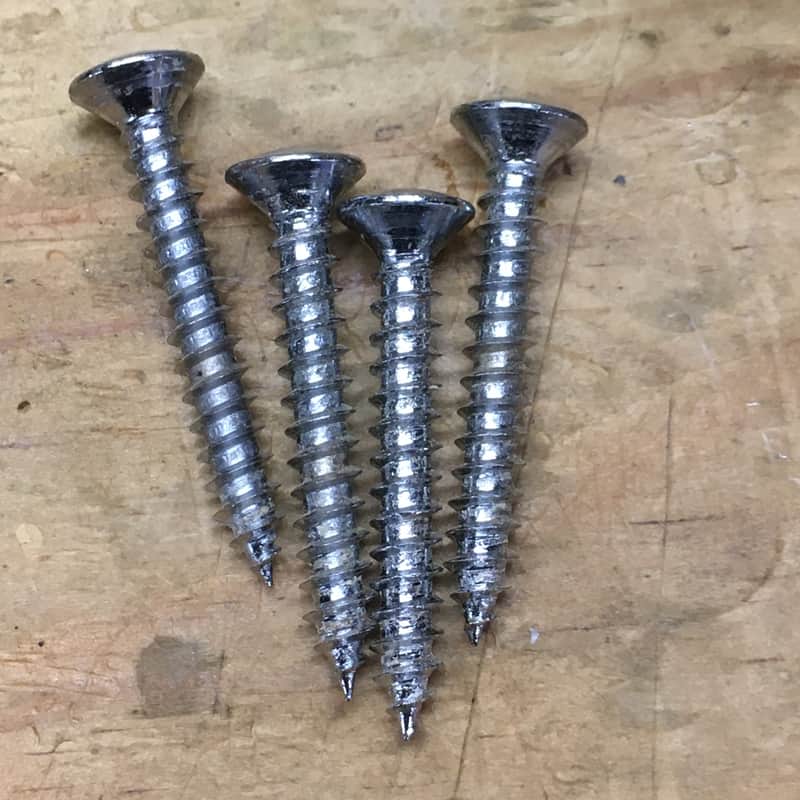 ? Luthier Parts Electric Guitar Fat Neck Screws Chrome