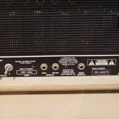Fender Rumble Bass Custom Shop Tube Head W/ 4x10 Cabinet 2000's - Blonde with OX Blood image 8