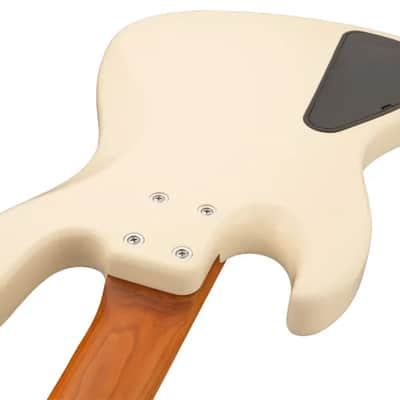 Sadowsky MetroExpress 21-Fret Vintage M/J Bass, Roasted Maple Fingerboard, 5-String - Solid Olympic White High Polish image 6