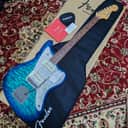 2024 Fender Japan Hybrid II Jazzmaster QMT Collection 2024 - Quilt Aquamarine, Limited Edition, Full Set, MIJ JD24