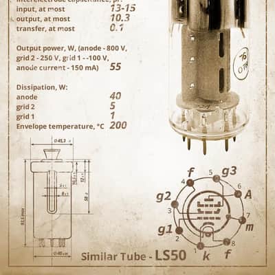 GU-50 USSR POWER PENTODE / MILITARY OTK image 6