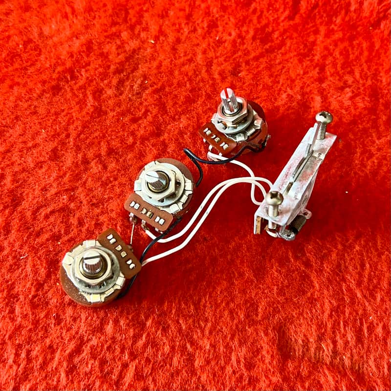 Fender Stratocaster wiring harness pots switch 1979 - CTS 250k original vintage USA image 1