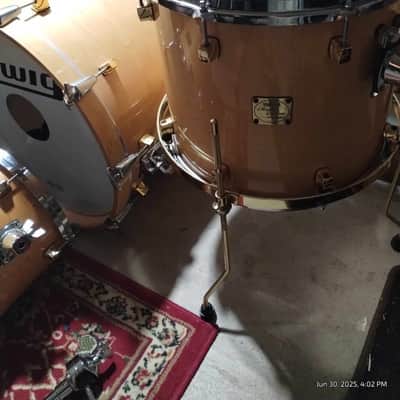 Yamaha Maple Custom Bass Drum Floor Tom GOLD LUGS *DEECENT DRUMS*