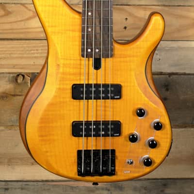 YamahaTRBX604FM Electric Bass Guitar Matte Amber image 1