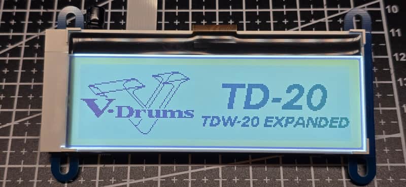 Roland TD-12 TD-20 TD-20X Replacement LCD Screen Display complete with WHITE BACKLIGHT, TD12 TD20 TD20X image 1