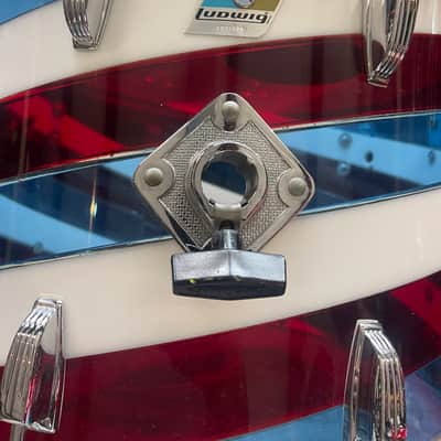 Ludwig Vistalite B/O RWB Bicentennial 22 in Bass Drum image 6