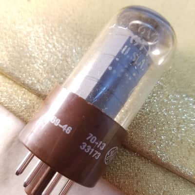 G.E 0% perfect Tight Matched Pair (2) JAN-CG-6V6GTY tNOS AT1000 TESTED Vacuum Tubes military brown base Premium Beam Power 1947-1969 image 10