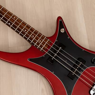 1982 Guild X-702 Vintage Bass Guitar Candy Apple Red w/ Case image 7