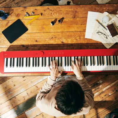 Casio Privia PX-S1100 Portable Digital Piano with 88 Weighted Keys, 18 Tones, Touch Sensor Controls, Sustain Pedal, Bluetooth, USB, AC Adapter, 16W Speaker System, Gloss Red Finish (PX-S1100RD) image 2