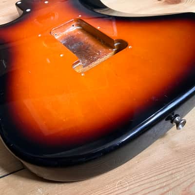 Fender Stratocaster Electric Guitar Body Mexico Strat Sunburst 1998 image 13