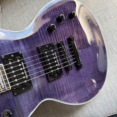 ESP LTD EC-1000 Deluxe FM with Ebony Fretboard 2019 - See Thru Purple image 13