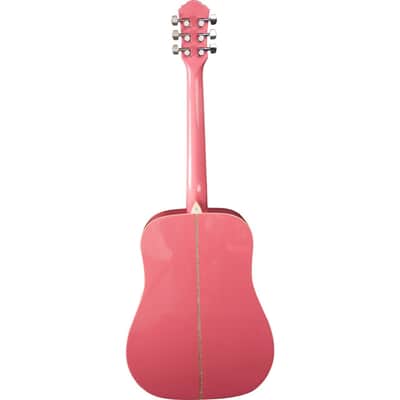 Oscar Schmidt OG1 Student 3/4 Size Dreadnought Acoustic Guitar, Pink image 3