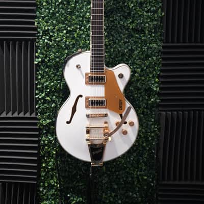 Gretsch G5655TG Electromatic Center Block Jr. Single Cutaway with Gold Hardware 2019 Snow Crest White image 1