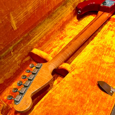 1996 Fender Cunetto Relic Stratocaster — Dakota Red — Norman’s Rare Guitars Special Run — John Cruz Neck image 4