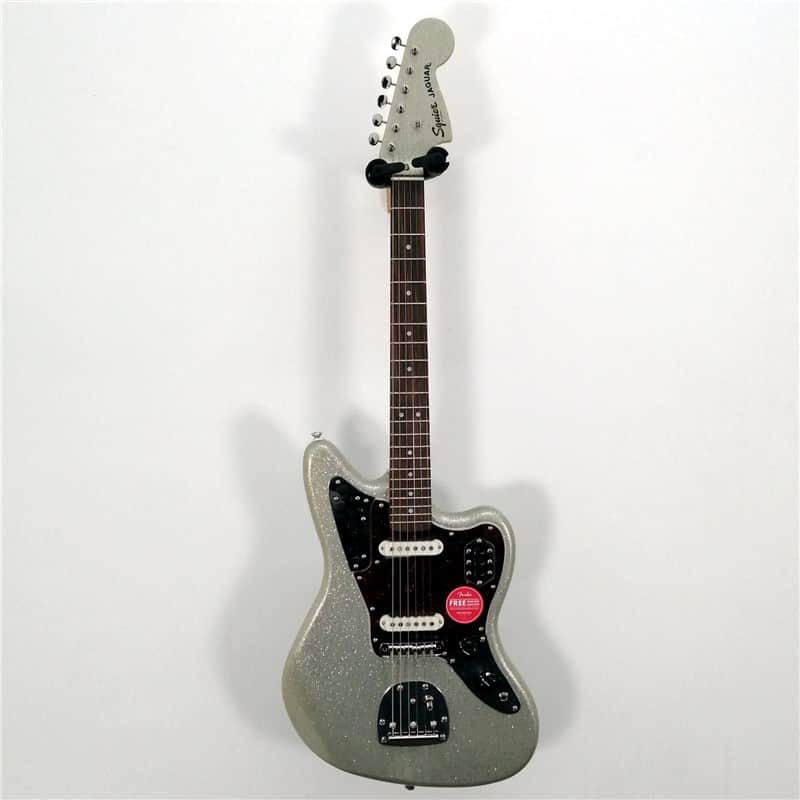 Squier FSR Classic Vibe '60s Jaguar Silver Sparkle Matching | Reverb