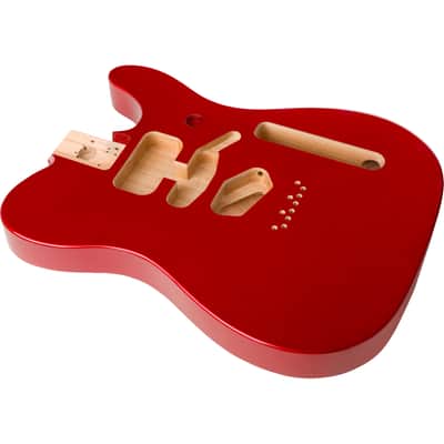 Genuine Fender Deluxe Series Telecaster SSH Alder Body Modern Bridge Mount, Candy Apple Red image 2