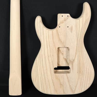 Michael Kelly MK60 Strat Electric Guitar Kit Maple/Rosewood Neck and Ash Body Unfinished image 2