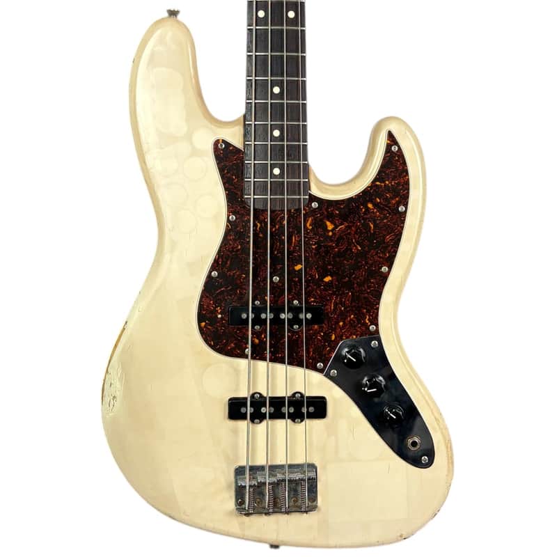 Fender Squier Series Jazz Bass - CS MOD - Vintage White image 1