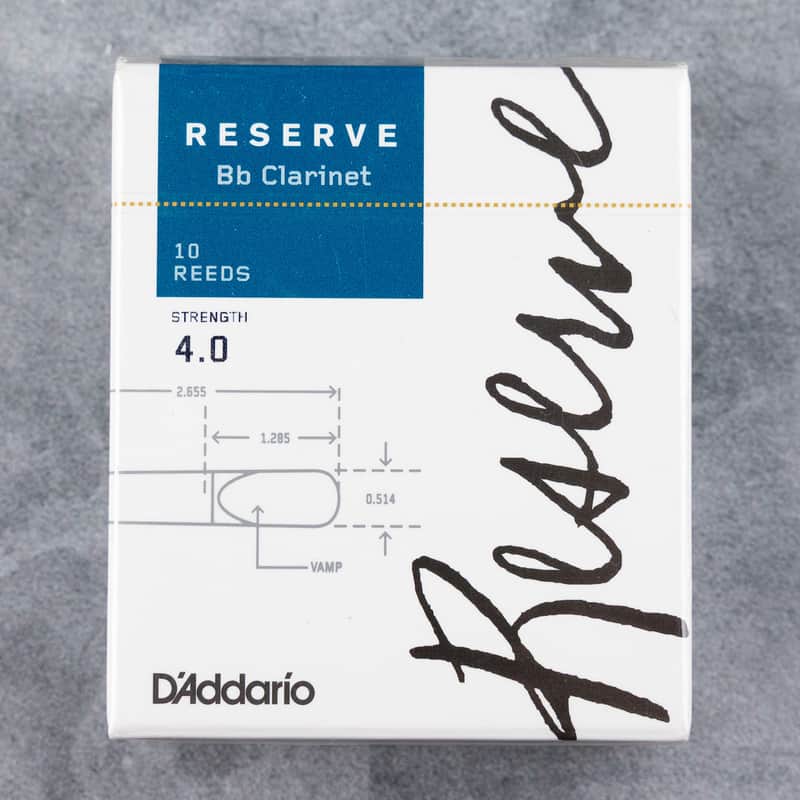 D'Addario Reserve Bb Clarinet Reeds, Strength 4.0 (Box of 10) image 1