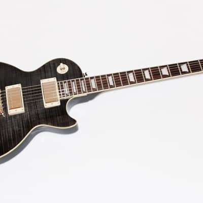 Epiphone Les Paul 1960 Tribute Plus Electric Guitar Trans Black w/ Case image 1