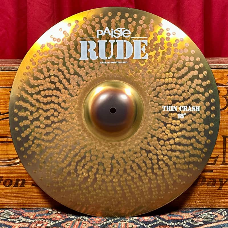 18" Paiste RUDE Thin Crash Cymbal 1518g *Video* image 1
