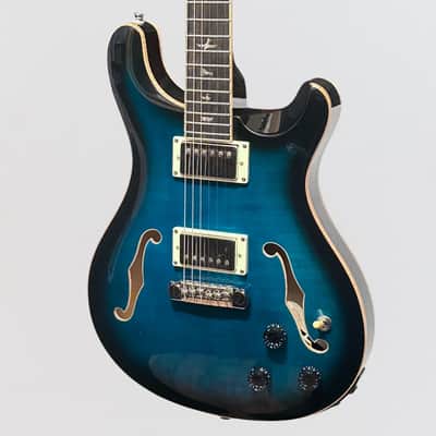 Paul Reed Smith PRS SE Hollowbody II Piezo Electric Guitar w/ Case - Peacock Blue Burst image 3