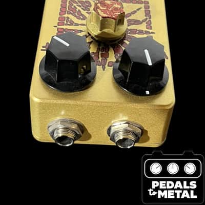 Analogman Sun Face Red Dot NKT LG Low Gain Germanium Fuzz with Sun Dial Knob 2023 - Present - Gold X16794 image 4