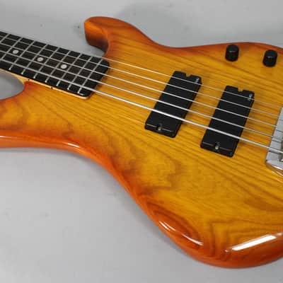 1995 G&L L-5500 Transparent Amber 5-String Active Bass w/HSC image 7
