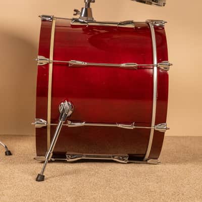 1990s Yamaha Stage Custom Cranberry Red Drum Set image 9