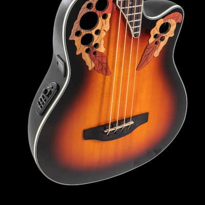 Ovation CEB44-1N-G Celebrity Elite Mid-Depth Acoustic-Electric Bass Guitar New England Burst image 5