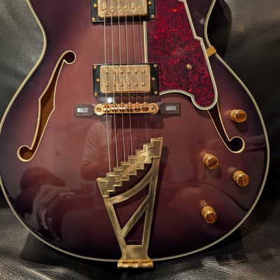 D'Angelico EXS 1DH 2010+- - Black burgandy image 1
