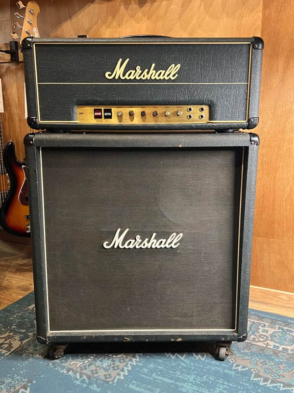 🔥 STACK MARSHALL SUPER BASS JMP VINTAGE 1974 COMPLET 🔥TÊTE 100W + CABINET 4x12 image 1