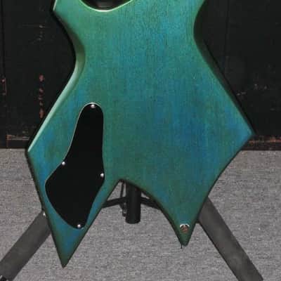 B.C. Rich Warlock 8 String (custom) 1990's Blue-green image 2