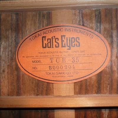 Tokai Cat's Eyes TCE35 Solid Spruce Top 1983 Natural BARGAIN image 4
