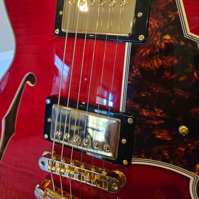 D'Angelico Excel EX-SS Semi-Hollow with Stop-Bar Tailpiece, 2018 - Cherry image 12