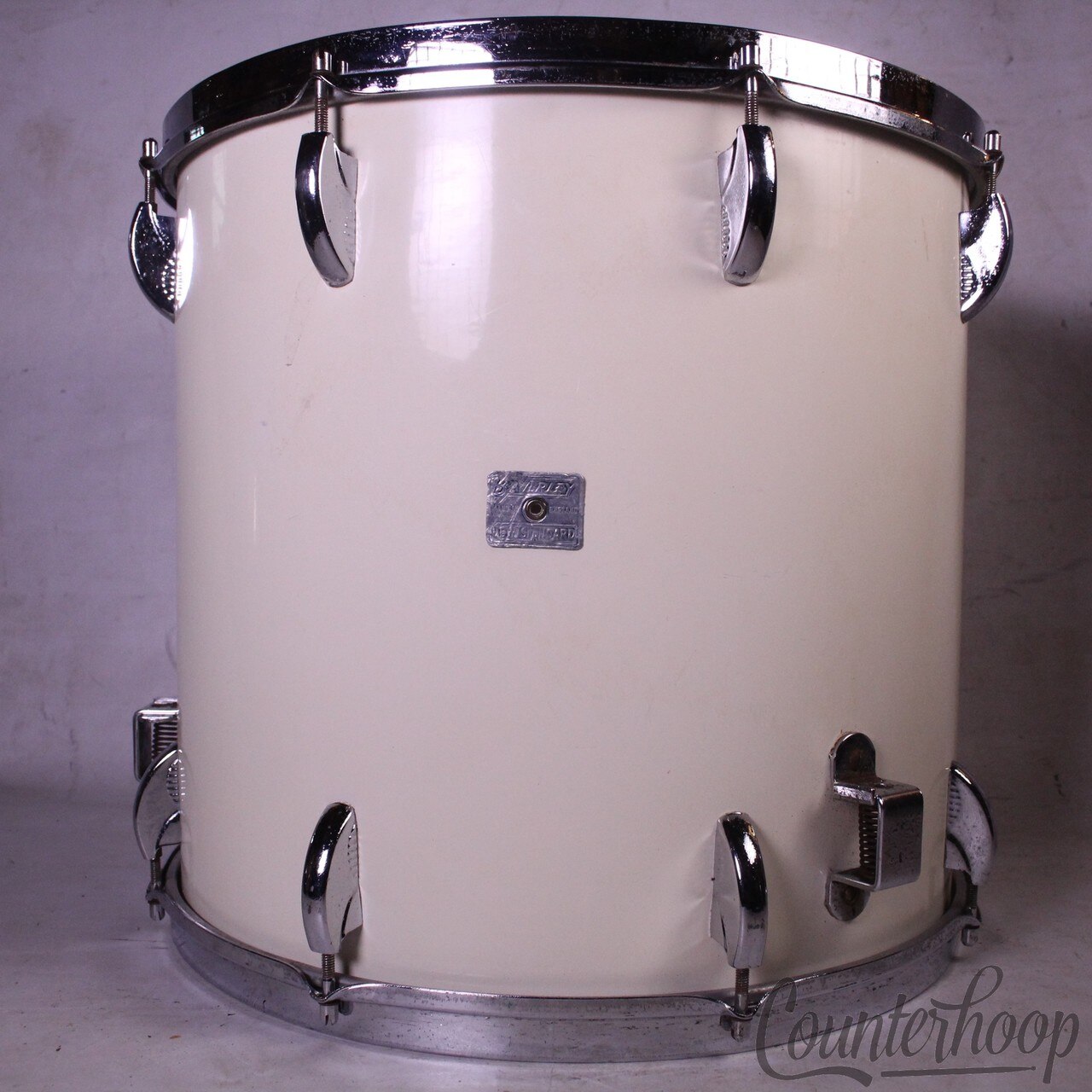 Premier Beverley 16"Floor Tom Drum 3Ply Baltic Birch Vintage 60s England White* — main photograph