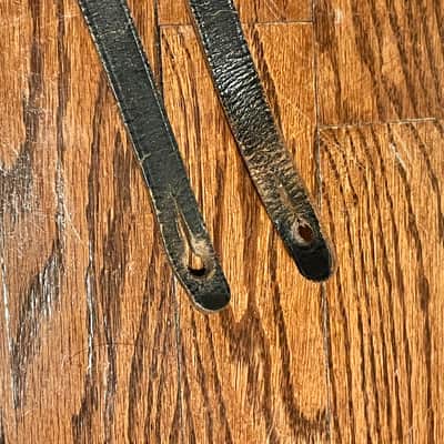 Vintage Fender Black Leather Guitar Strap Circa 1950's 1960's Strat-Tele Pre CBS image 7