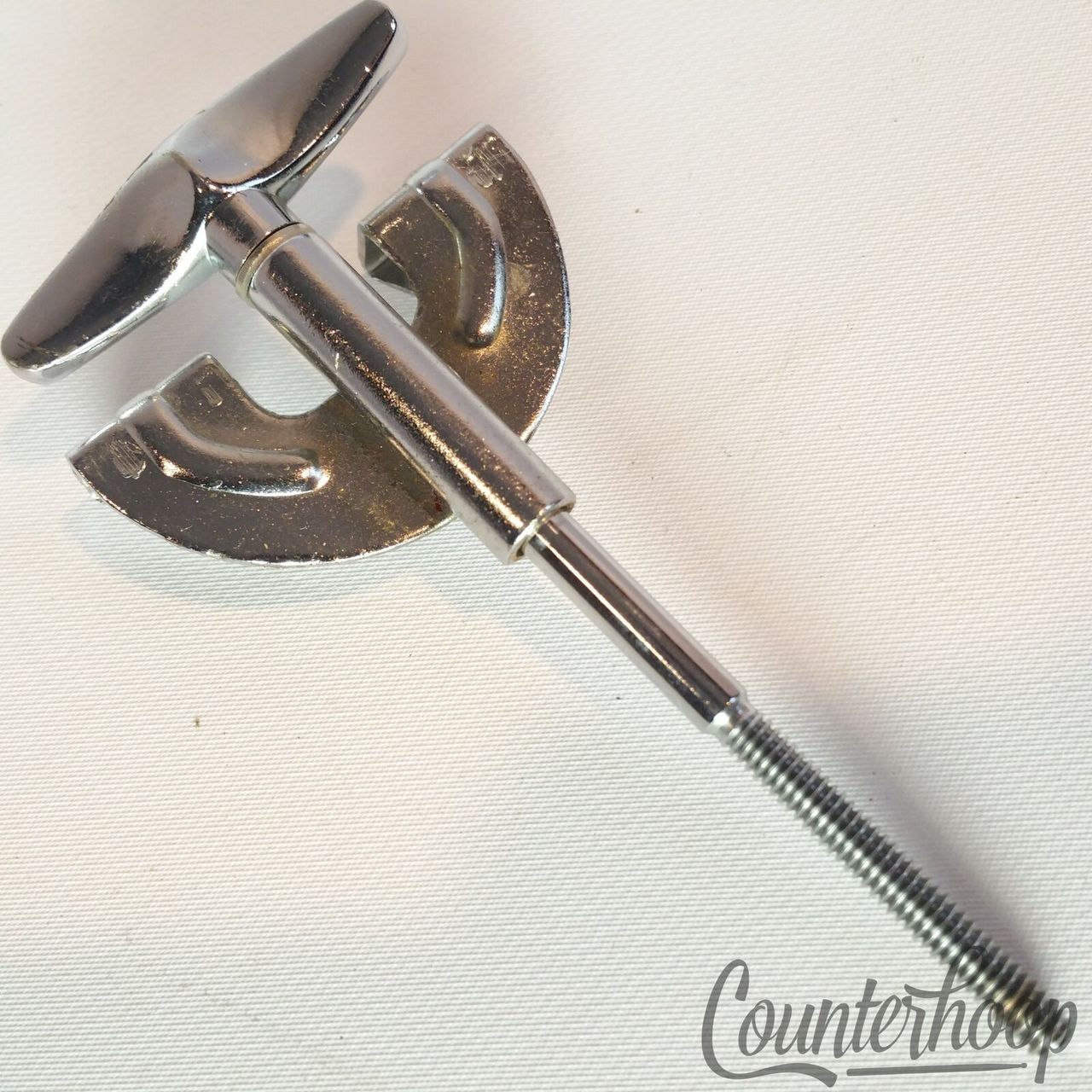 Pearl Bass Drum Tension T-Rod+Claw Metric Thick Japan Chrome 4 3/16"Vintage 70s — main photograph