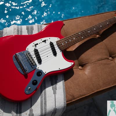 2008 Fender MG69/MH - '69 Mustang Reissue - Red w Matching Headstock - Pro Set Up w Perfect Frets/Action/Intonation! image 10