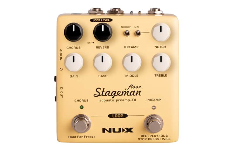 NuX Stageman Floor Acoustic Pre-Amp Pedal w/ 60-Second Looper image 1